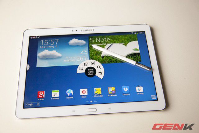 Mở hộp Galaxy Note 10.1 2014 tại Việt Nam: Galaxy Note 3 phóng lớn