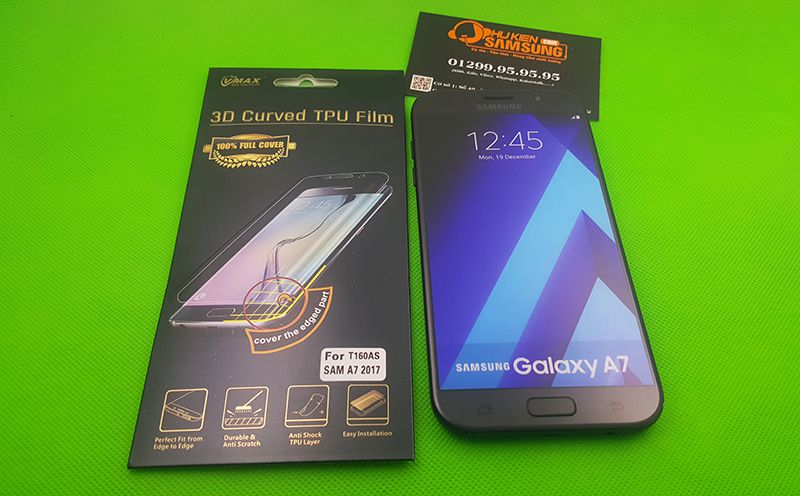 Miếng dán full màn hình Galaxy A7 2017 hiệu Vmax