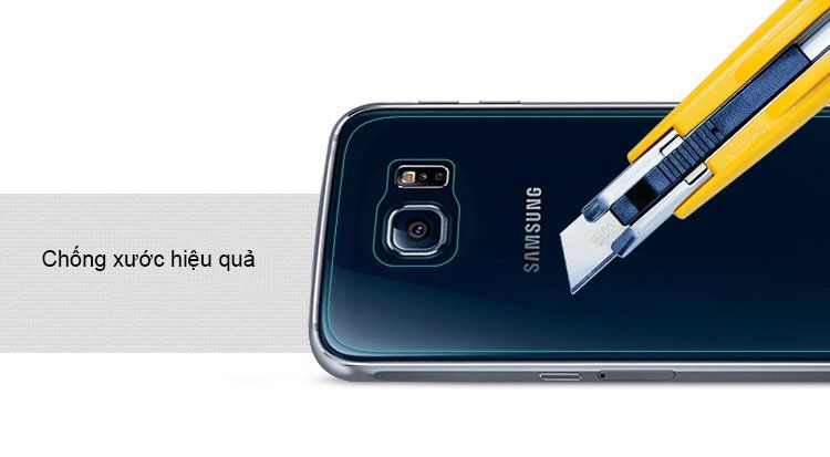 Kính cường lực mặt sau Galaxy S6 cho khả năng chống xước hiệu quả