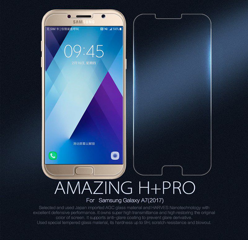 Kính cường lực Galaxy A7 2017 hiệu Nillkin H+ Pro