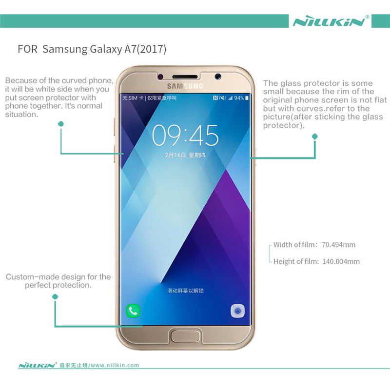 Kính cường lực Galaxy A7 2017 hiệu Nillkin H+ Pro