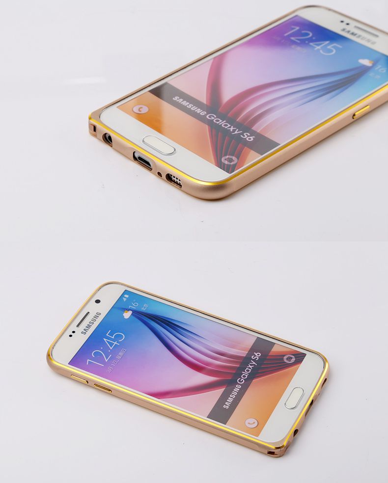 Ốp viền galaxy S6 bo viền chỉ vàng