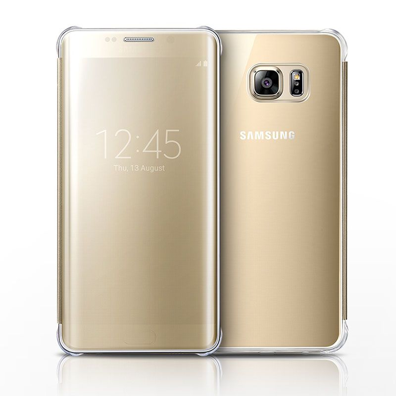 Clear View Cover cho Galaxy S6 Edge Plus màu gold