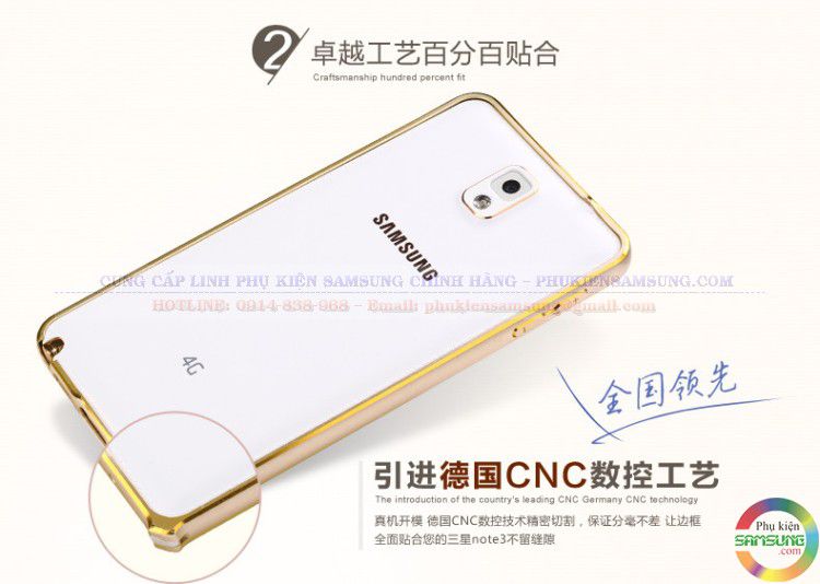 Ốp viền chỉ vàng Galaxy Note 3