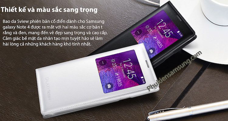 Bao da S View note 4 thiết kế nhiều màu sắc bắt mắt