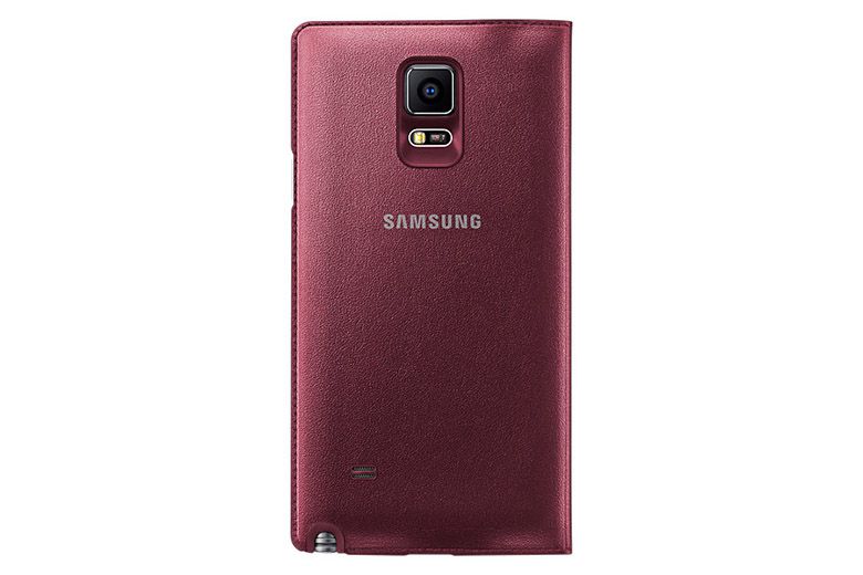 Bao da Led Flip Wallet Galaxy Note 4 Red mặt sau