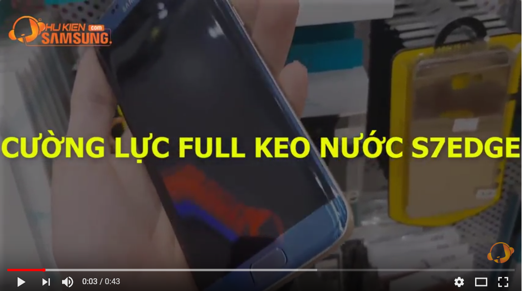 Kính cường lực full keo dùng tia UV cho Galaxy S7 Edge