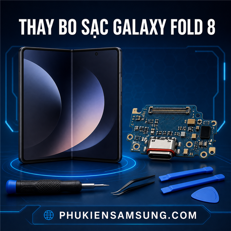 Thay cụm chân sạc Samsung Galaxy Fold 8