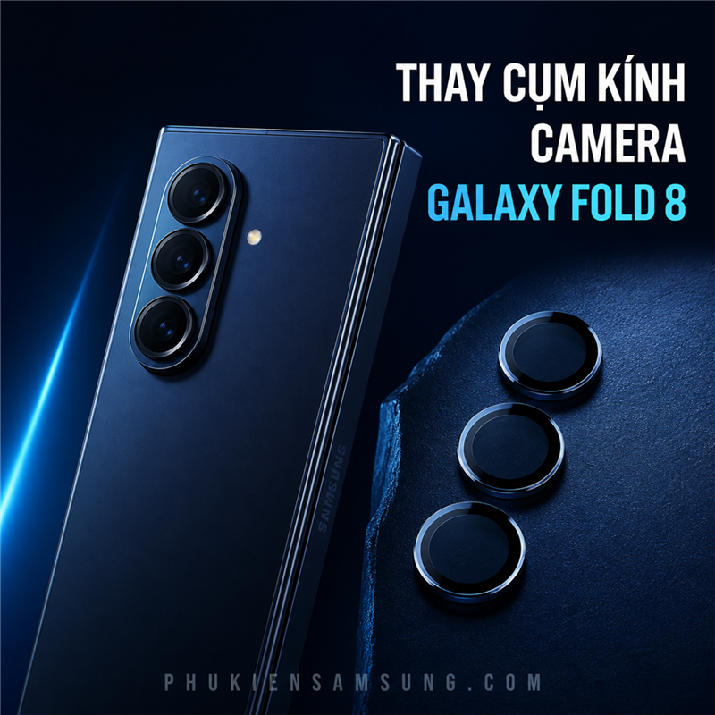 Thay cụm kính camera Samsung Galaxy Fold 8