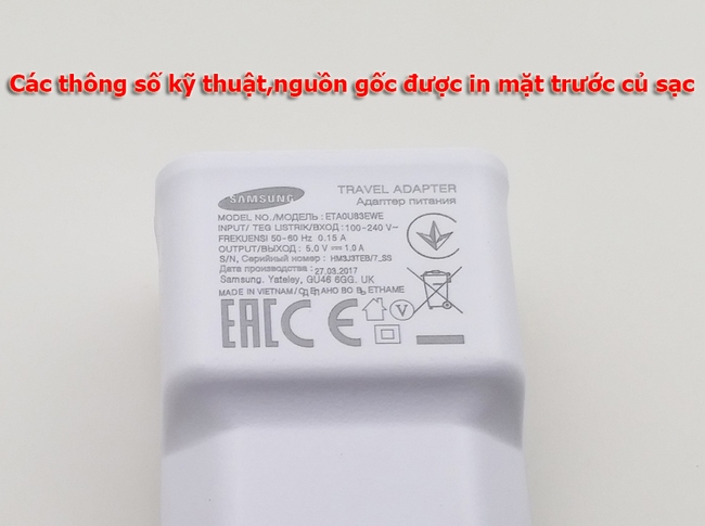 Củ sạc Galaxy Grand 2 G7102 chính hãng