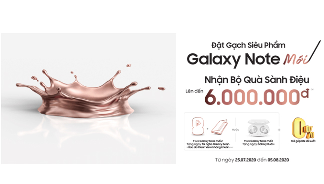 Đặt gạch Galaxy Note 20 Ultra, Note 20 mới ở đâu nhận quà khủng