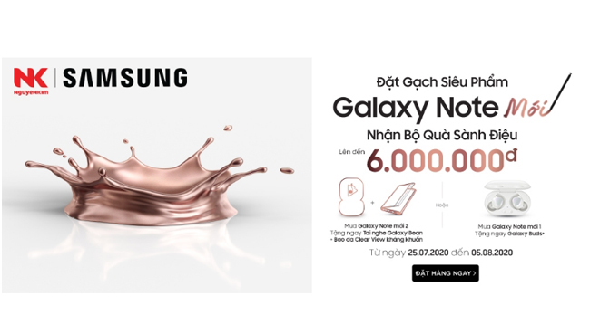 Đặt gạch Galaxy Note 20 Ultra, Note 20 mới ở đâu nhận quà khủng