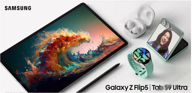 Các tùy chọn màu sắc của Galaxy Z Fold 5, Flip 5, Tab S9, Galaxy Watch 6