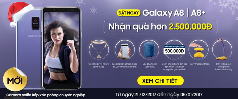 đặt mua Samsung A8, A8+