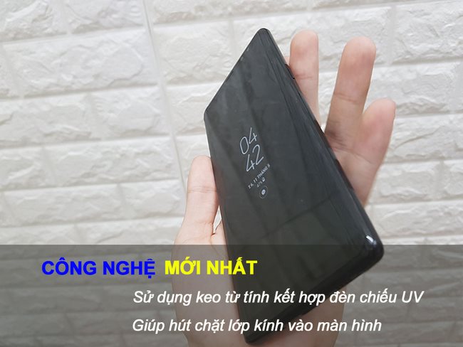 Kính cường lực Full keo Note 8 kết hợp tia UV