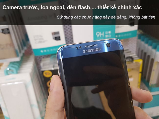 Kính cường lực full keo tia UV cho Galaxy S7 Edge Rockymile