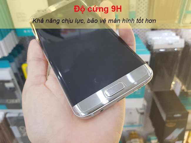 Kính cường lực full keo tia UV cho Galaxy S7 Edge Rockymile