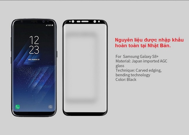 Kính cường lực màu Galaxy S8 Plus Nillkin