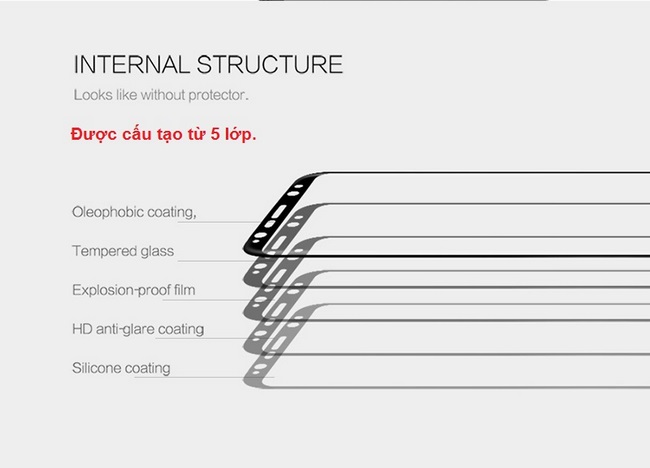 Kính cường lực màu Galaxy S8 Plus Nillkin
