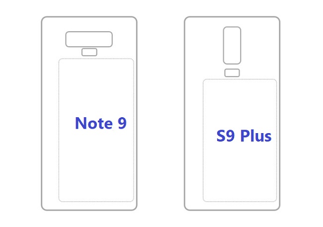 Lộ thiết kế mặt sau của galaxy Note 9 với viên pin lớn hơn S9 Plus