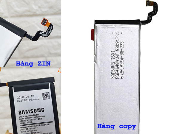 cách phân biệt Pin Samsung Note 5 chính hãng