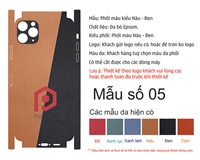Dán lưng da Z Flip 4 theo yêu cầu MIỄN PHÍ Khắc tên, logo