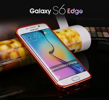 Ốp viền Galaxy S6 Edge bo tròn chỉ vàng