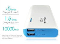 Pin sạc dự phòng 10.000 mAh ADATA PT100 chính hãng