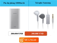 Pin sạc dự phòng Samsung 10000mAh Type C + Tai nghe Samsung Jack 3.5