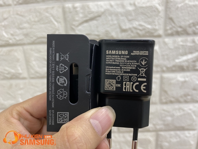 Bộ cáp sạc nhanh Galaxy A52 chính hãng